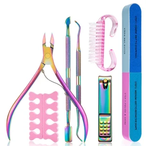 Manicure Tools Set for Beginners Nail Brush Clipper File Pusher Nail Art Tool Kit