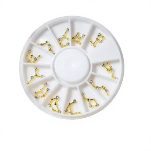 Manicure Twelve Zodiac Signs Alloy Series Turntable Jewelry Drill Disc Boxed Nail Sticker Set