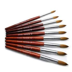 Manufacture 100% Pure Kolinsky Sable Hair Round Acrylic Nail Brush Size 6# 8# 10# 12# 14# 16# 18# 20# 22#