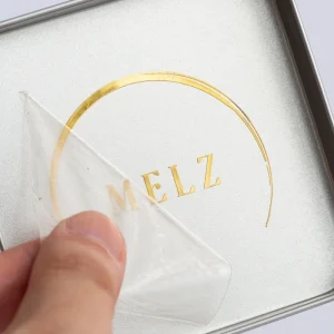 Manufacturer Custom Metal Transparent Transfer UV Stickers Printed Gold Logo Pressed 3D Label Sticker Printing