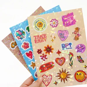 Manufacturer Custom Vinyl Kawaii Korean Kiss Cut Sticker Sheets Printing