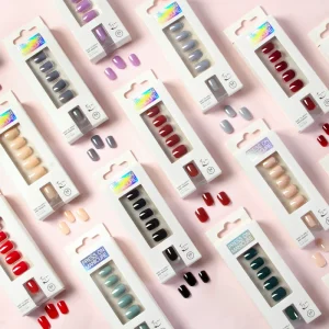 Manufacturer False Nails Set Solid Color Press On Nails Square Handmade Acrylic Press On Nails
