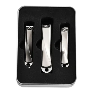 Manufacturer Professional Stainless Steel Straight Edge Nail Cutter Clippers With Nail File