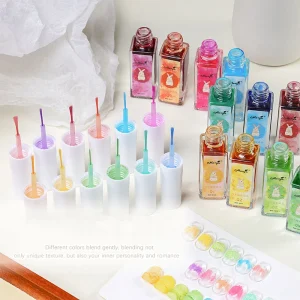 Marble 8ml Blooming Gel Nail Polish Glitter Air Dry Spreading Effect Lacquer Blossom Nail Art Ink Eco Friendly for Nails