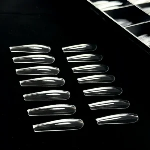 Medium Ballerina Soft Gel Nail Tips 504Pcs Full Cover Clear Acrylic Nail Extensions