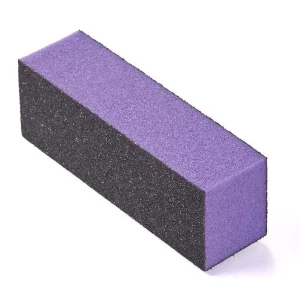 Medium Coarse Purple Emery Straight Pattern 3 Way Buffer Block Nail File for Manicure Pedicure Tools