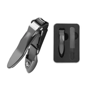 Men’s Heavy Duty Stainless Steel Nail Clipper Kit Personalized Anti splash Fingernail Cutter Sharp Catcher Nail Care Tool