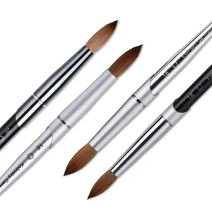 Metal Handle Nail Manicure Brushes Acrylic Gel Polish Nail Brush Kolinsky Nail Brush