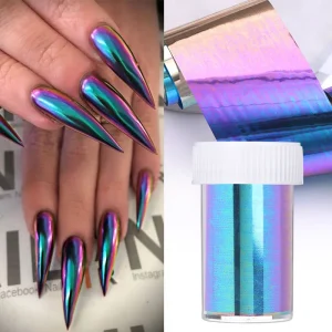 Metallic Nail Foil Transfer Stickers Nail Art Accessories Supply Nail Decals Manicure Tips Decoration