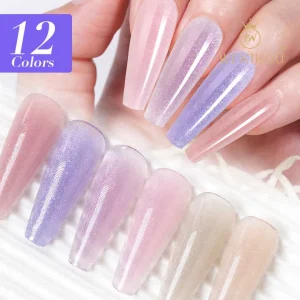 Milky Shimmer Gel Builder for Nails Hard Gel Nail Art