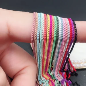Mini Colored Nail Art Chain Nail Macaron Colored Chain Decorations