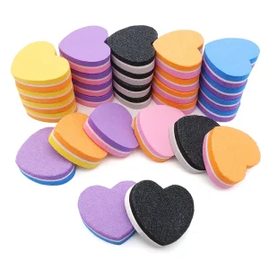 Mini Double Sided 100/180 Emery Nail Buffer Manicure Tool Supplies with Nail Sponge File Square Sanding Block for Nail Care