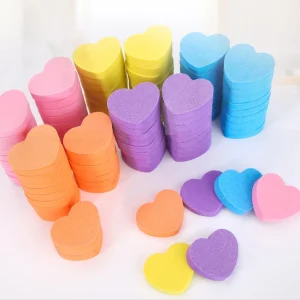 Mini Double Sided Heart Shaped Nail Buffer Block High Elasticity Sanding Buffing Files Sponge Material BT5047