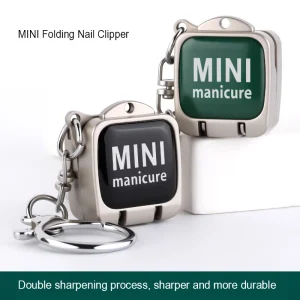 Mini Folding Nail Clipper Portable Stainless Steel Nail Cutter Keychain Design for Travel Gift