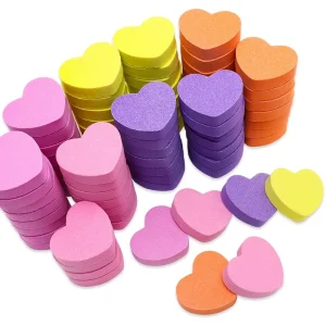 Mini Love Shaped Sponge Nail File High Elasticity Professional Nail Tool Mini Nail Buffer