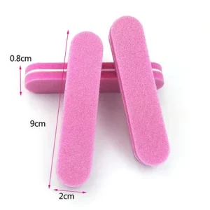 Mini Nail Buffer pink 100 180 Round Disposable Nail Files