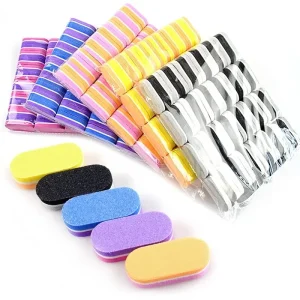 Mini Nail Files Block 100 180 Grit Sponge Buffers Double Sided Manicure Buffing Sanding File DIY Salon Manicure Tools
