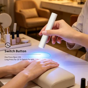 Mini Nail LED Lamp 3W Spotlighting Lamp Beads 2 Timer Setting Built In Battery LED Gel Nail Lamp