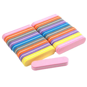 Mini Professional Manicure Tools Colorful Nail Buffer Block and Short Finger Nail File Made of Sponge