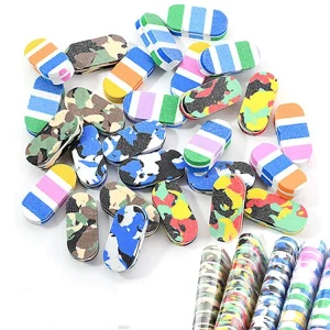 Mini Sponge Emery Nail File 100 180 Colorful Buffer Block Double Sided Pedicure Manicure Grinding Nail Art Files