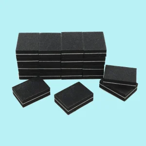Mini Sponge Nail Buffer File Block Black Double-Sided Nail Art Polishing Sanding Manicure Tools Square Disposable Nail Files