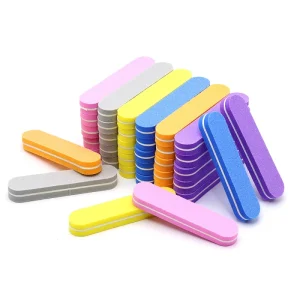 Mini Sponge Nail File Buffers 100 180 Straight Reusable Eco friendly Nail Care Tools for Acrylic Natural Nails Polish