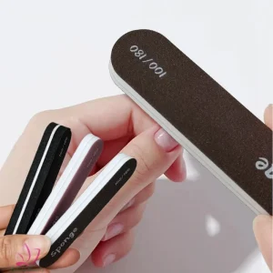 Mini Sponge Nail File Double Sided Professional Nail Filing Tools 100 180 Grit Portable 9CM Nail Buffer