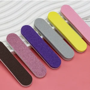 Mini Straight 2 in 1 Nail Care Buffing Shaping Strips Nail Tools Sponge Buffers Nail File
