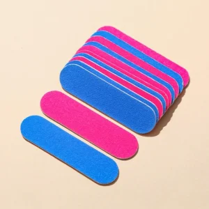 Mini Straight Double Sided Emery Nail File 5cm Disposable 180 240 Grit Nail Polish Buffing Sanding Buffer Nail Care