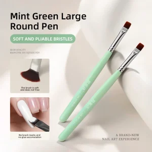 Mint Green Large Square Nail Pen Delicate Brushless Trace Color Gradient Scanning Nail Brush
