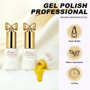 Miss Gooey 221 Colors Eco Friendly Non Toxic Gel Nail Polish Set Factory Custom 15ml Self Leveling UV Gel Polish Private Label