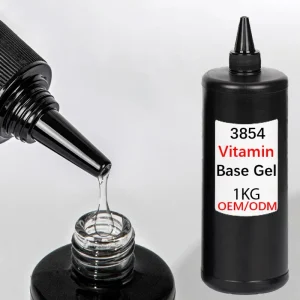 MissGel EU US Standard PRO Uv Gel 1Kg Rubber Base Coat Gel High Quality Vitamin E Vegan Clear OEM ODM Base Coat Gel For Nails