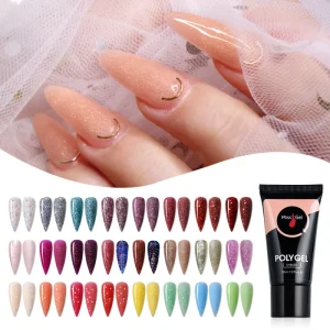 MissGel Glitter Color UV Gel Nail Supplies Professional Construction Sculpted Hard Gel Nail Extension
