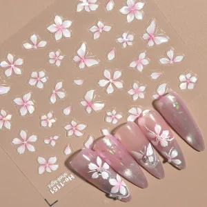 Mixed Design Holographic Nail Stickers Shiny Nail Art Decals for DIY Manicure Decorations Nail Art Manicure DIY