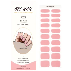 Mixed Designs Gel Nail Sticker Customize Semi Cured Wraps Gel Nail Sticker