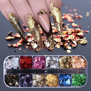 Mixed Gold Silver Foil Nail Art Foil Stickers Decoration
