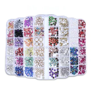 Mixed Nail Art Decals Diamond Jewelry Crystal Nails Art Rhinestone Designs 3D Shinny Nail Decorations