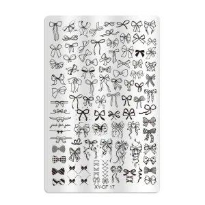 Model 17 Style 14.5*9.5cm Nail Art Metal Silver Steel Stamping Plate Custom Logo Nail Tools