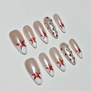 Muhaha Trend Design Press to Extend Almond Nail Tips