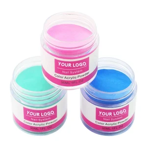 Multi Color Acrylic Nail Pigment Powder Custom Logo Mail 3 in 1 Nude Clear Dipping Nail Acrylic Powder Set for Nails