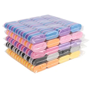 Multi Colors Manicure Tools Double Sided Mini Nail Buffers 100 180 Grit Sponge Mini Nail Files Bulk
