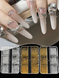 Multi Sizes Nail Art Metal Beads Metal Mini Charms 3D Nail Decor Professional Nail Supplies Nail Rhinestones