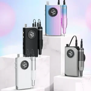 Multiple Colors Portable Nail Drill Handpiece Cordless 30W Nail Machine Drill With 40000 RPM