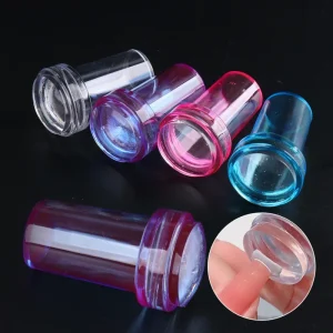 Mushroom Shape Silicone Nail Stamping Stamper Scraper French Tips Nail Art Printing Stamp Transfer Gel Polish Stencils Manicure