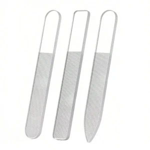 NA034 Tamax Crystal Glass Nail File Case Double Sided Square Sharp Nail Buffer Manicure Tools for Commercial Home Use OPP Bag