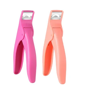 NAT060 Beauty Nail Clippers Scissors with Curved Blade and Plastic Handle False Tips Manicure Pliers