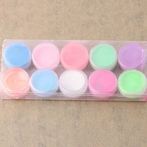 NEW Random 10 Pcs Neon Colors Phosphorescent Fluorescent Nail Art Powder Glow in Dark Acrylic Powder