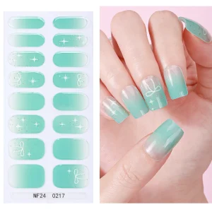 NF240001-250027 Eco friendly Non Toxic Christmas Nail Art Foil Sticker Nail Polish Strips UV Gel Nail Decals