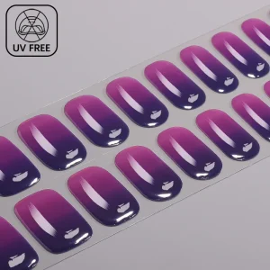 NO Lamp Gradient French UV Free Natural Curing Gel Nail Stickers Nail Tips No Cure Gel Nail Wraps