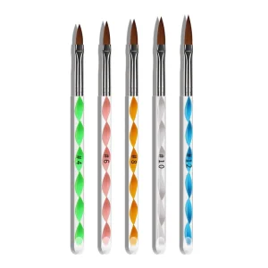 Nail Acrylic Brush 5pcs set Professional Painting Nail Acrylic Brush